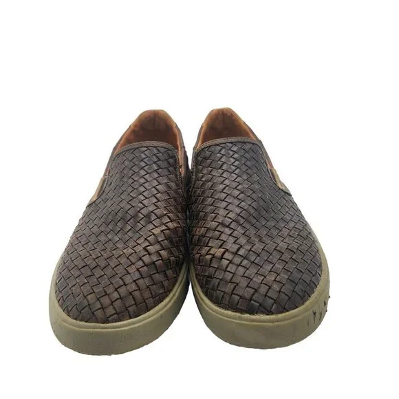 Olukai Lae'ahi Lauhala Brown Leather Slip-On Loafer Shoes 10486 Men’s Size 10 US - Picture 2 of 11